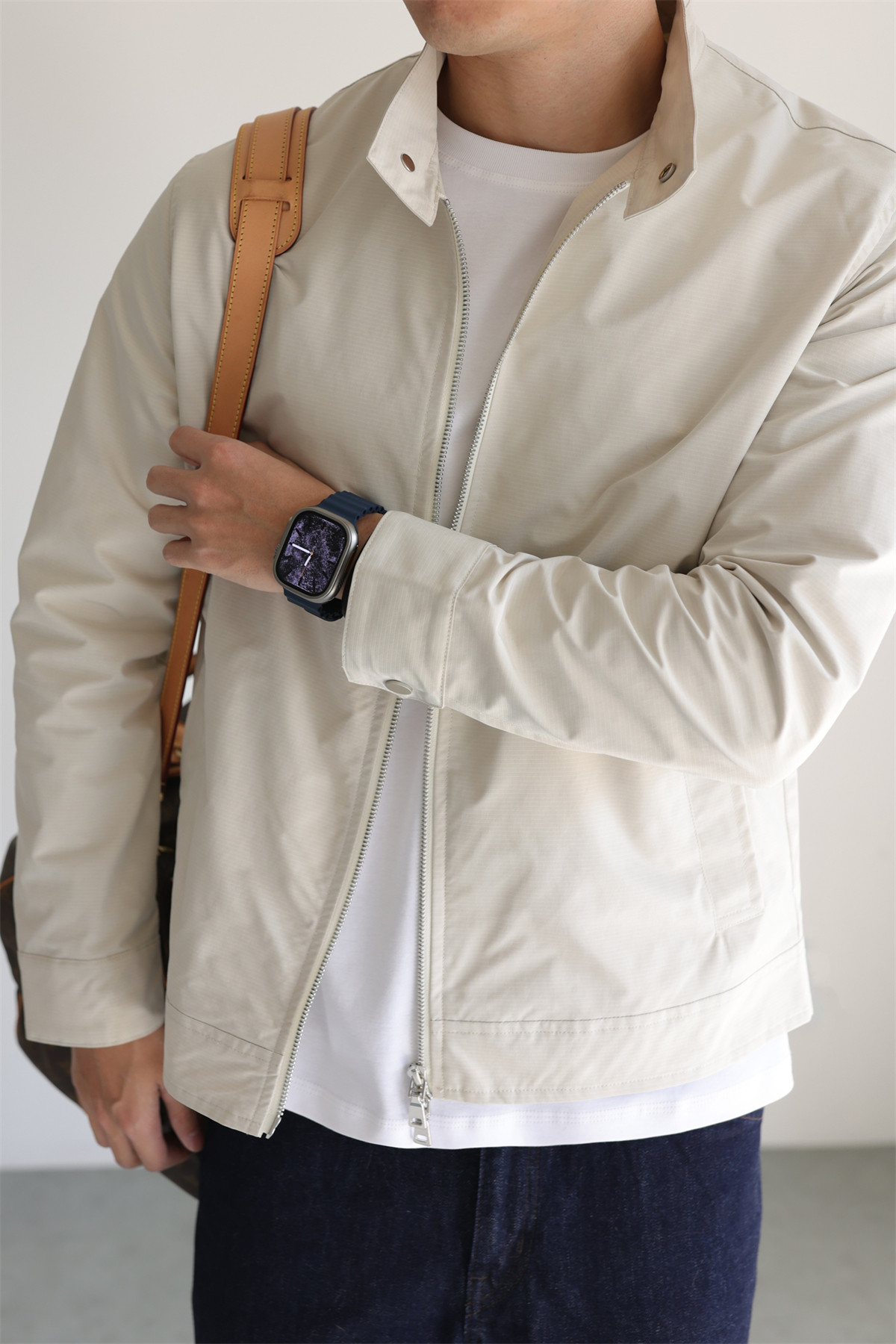 MONSEN Suitory Lightweight G9 Harrington Subtle Jacket in Performance Blend product image