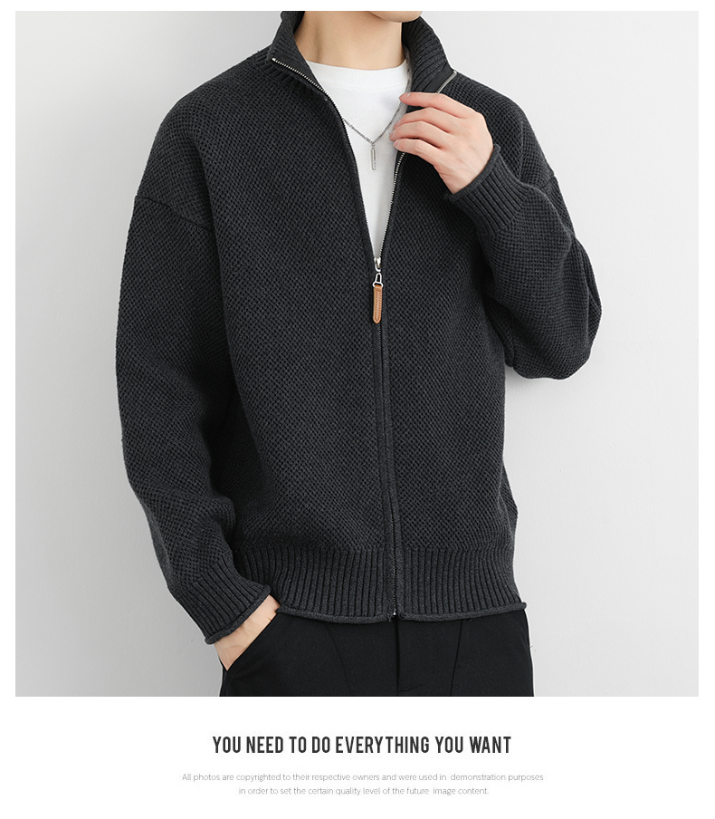 Cotton-Rich Knit Cardigan