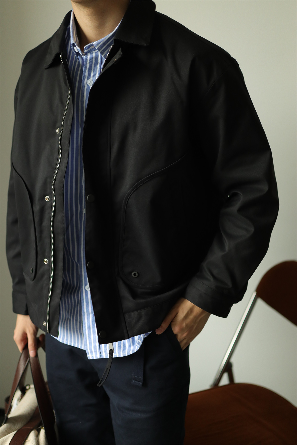 MONSEN Suitory Workwear Pocket Padded Coach Jacket in Cotton product image