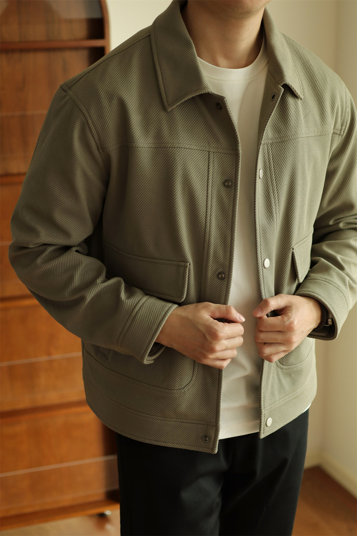MONSEN Suitory Textured Twill Pocket Work Jacket product image