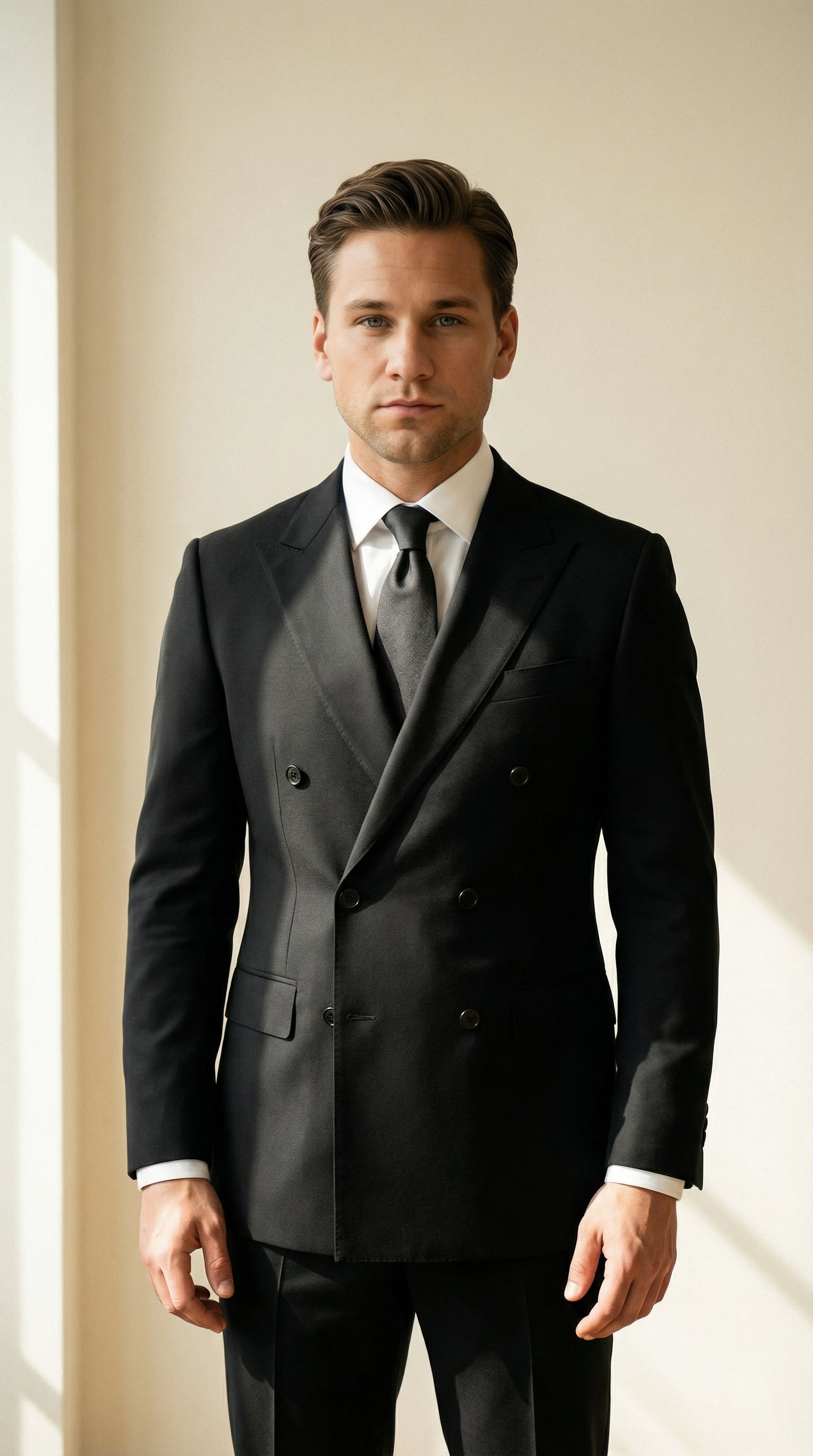 MONSEN Suitory A Refined Double-Breasted Suit in Performance Blend product image