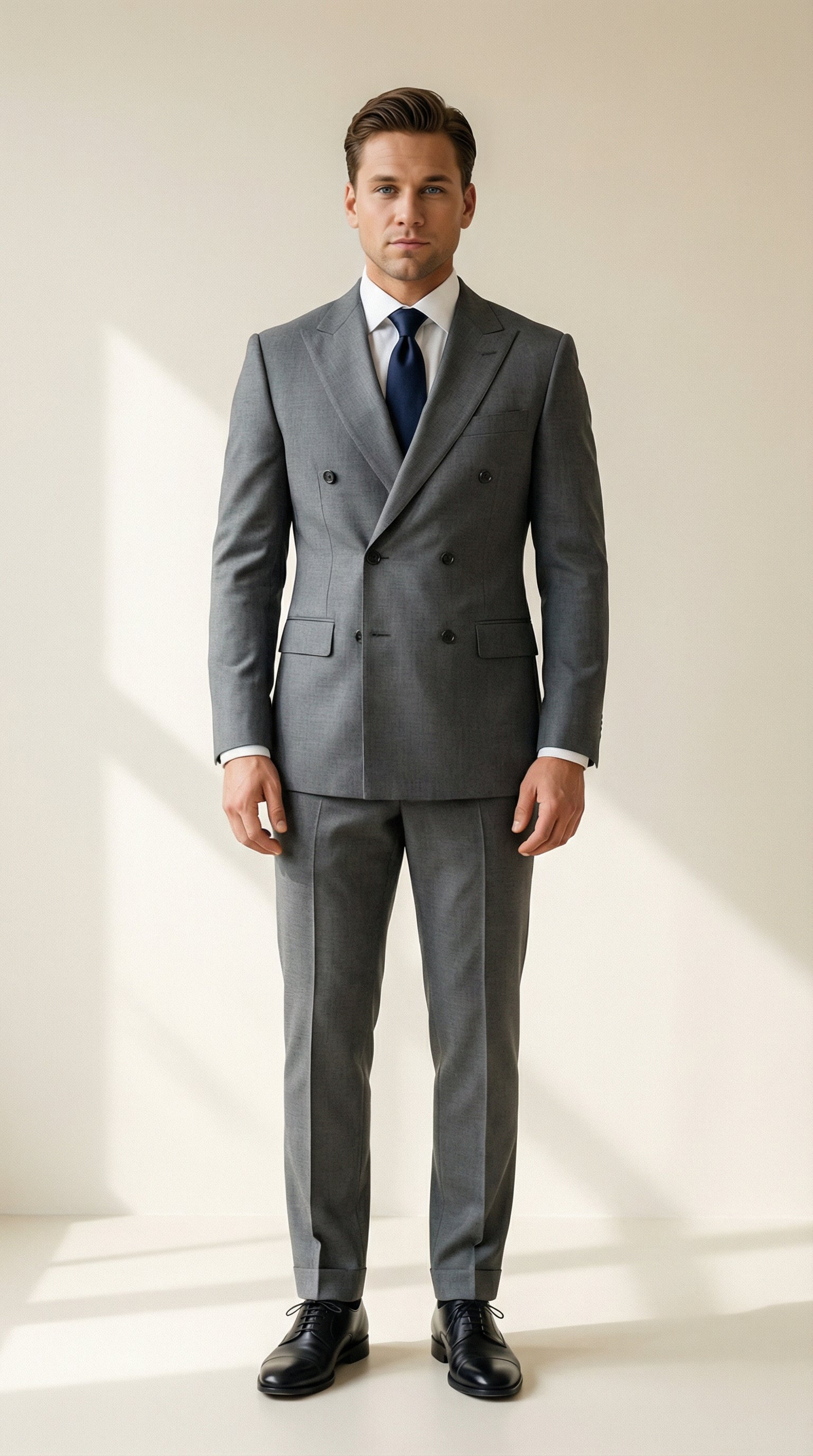 MONSEN Suitory A Refined Double-Breasted Suit in Performance Blend product image