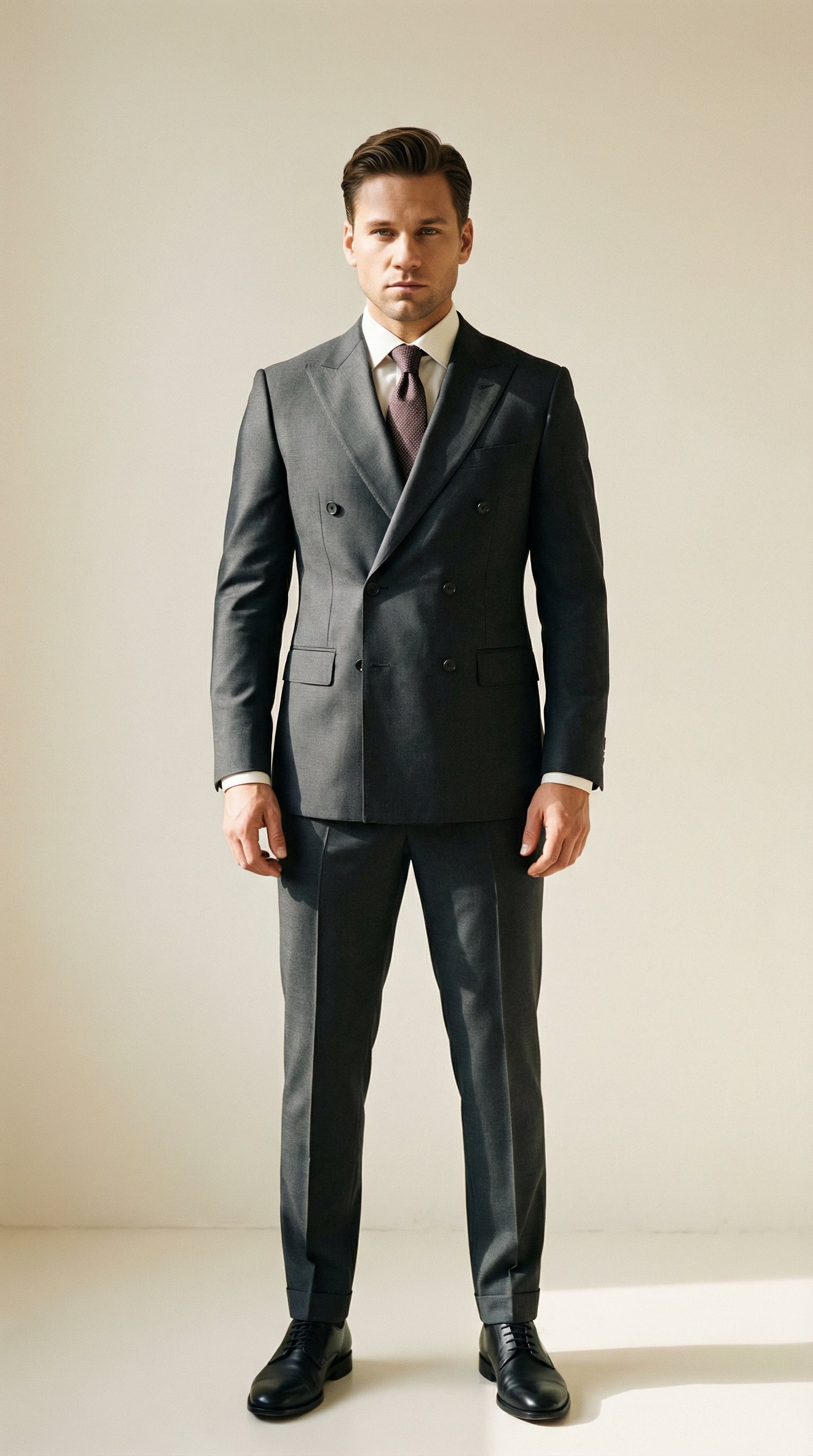 MONSEN Suitory A Refined Double-Breasted Suit in Performance Blend product image