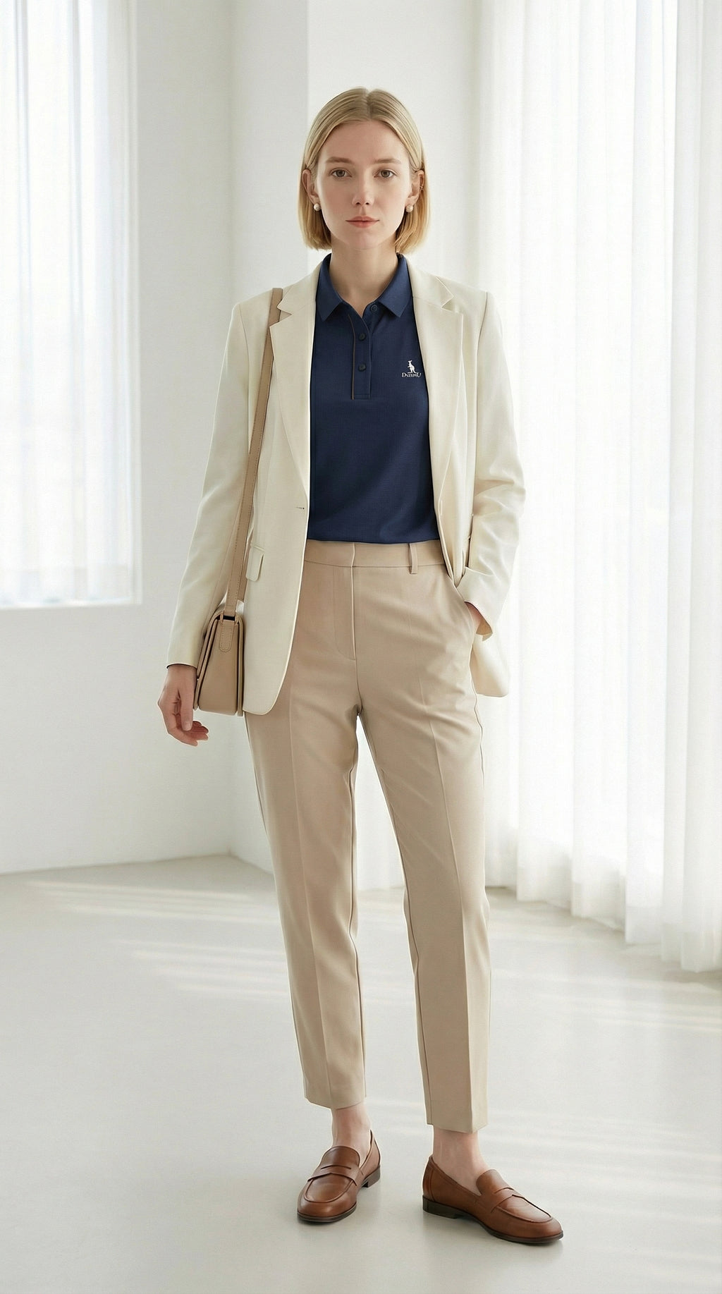 MONSEN Suitory Ice-Silk Seamless Short-Sleeve Polo in Silk Blend product image