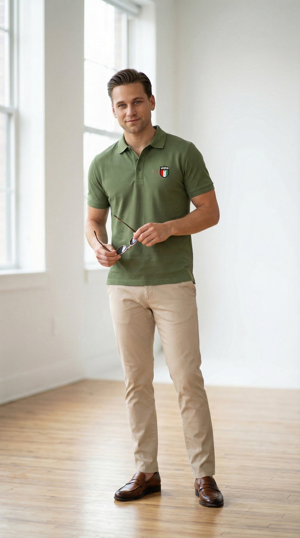MONSEN Suitory Premium Polo Shirt | Business Casual in Leather product image