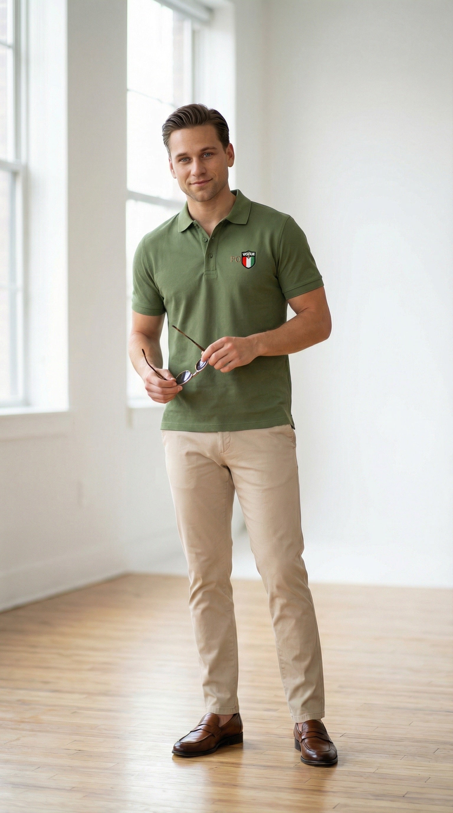 MONSEN Suitory Premium Polo Shirt | Business Casual in Leather product image