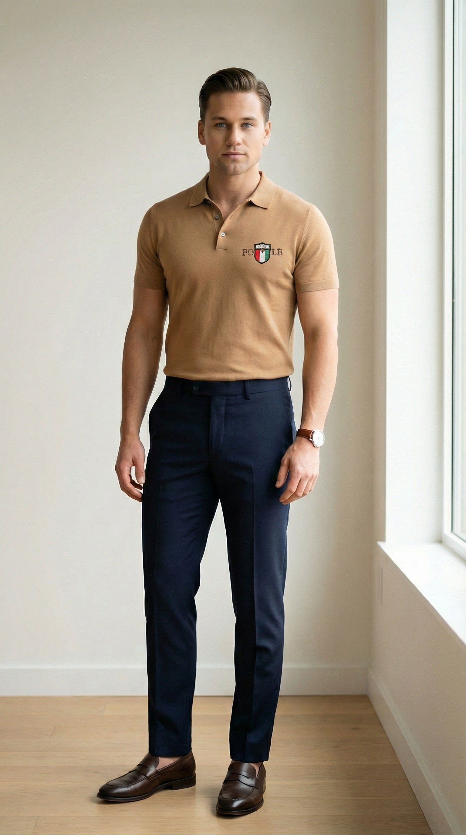 MONSEN Suitory Premium Polo Shirt | Business Casual in Leather product image