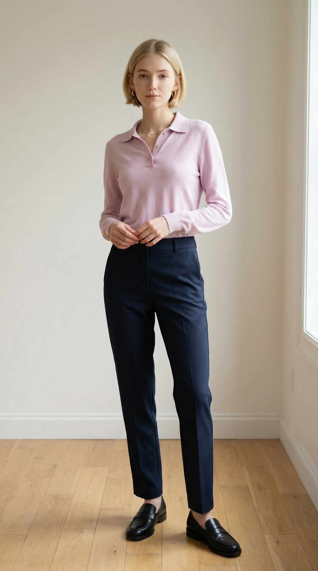 MONSEN Suitory Cotton-Blend Long-Sleeve Polo product image
