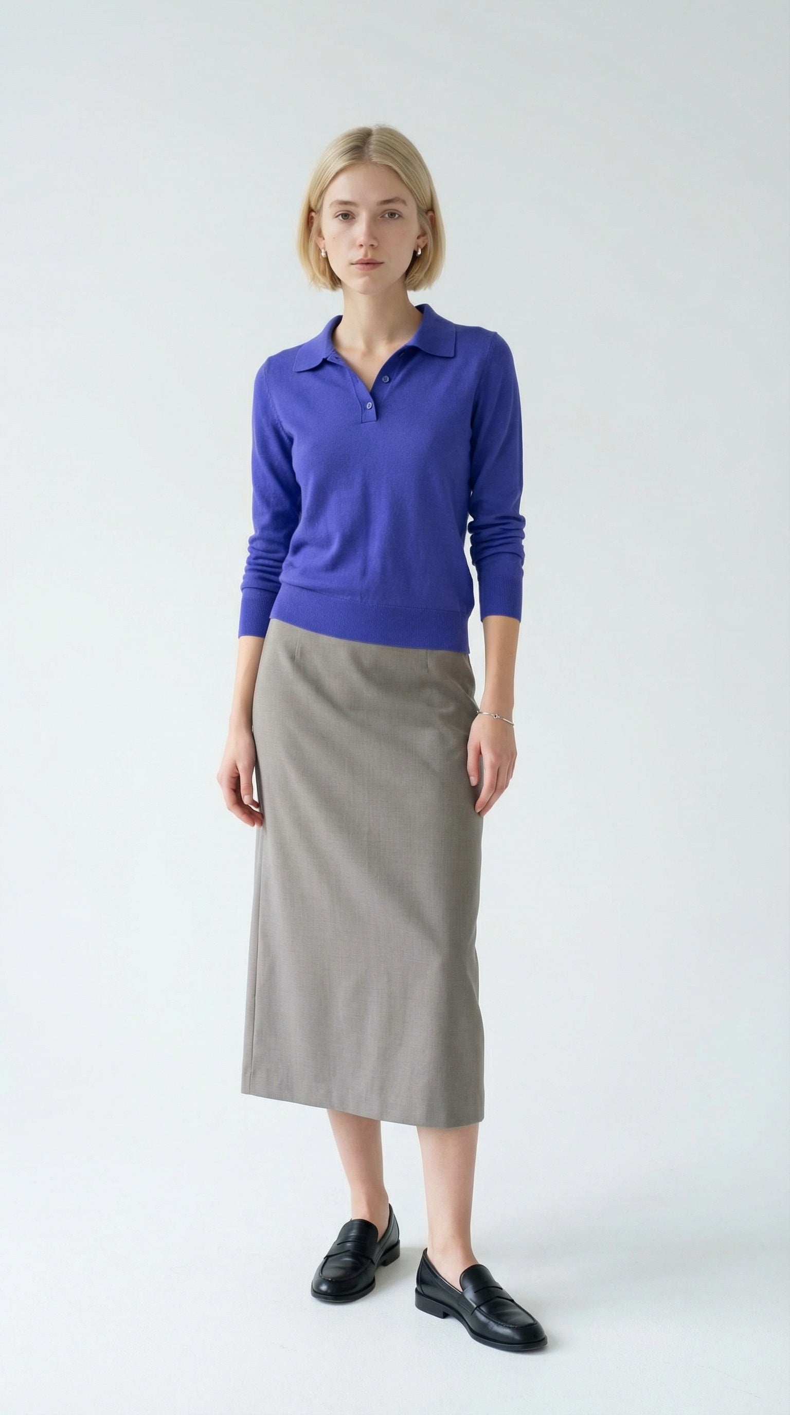 MONSEN Suitory Cotton-Blend Long-Sleeve Polo product image