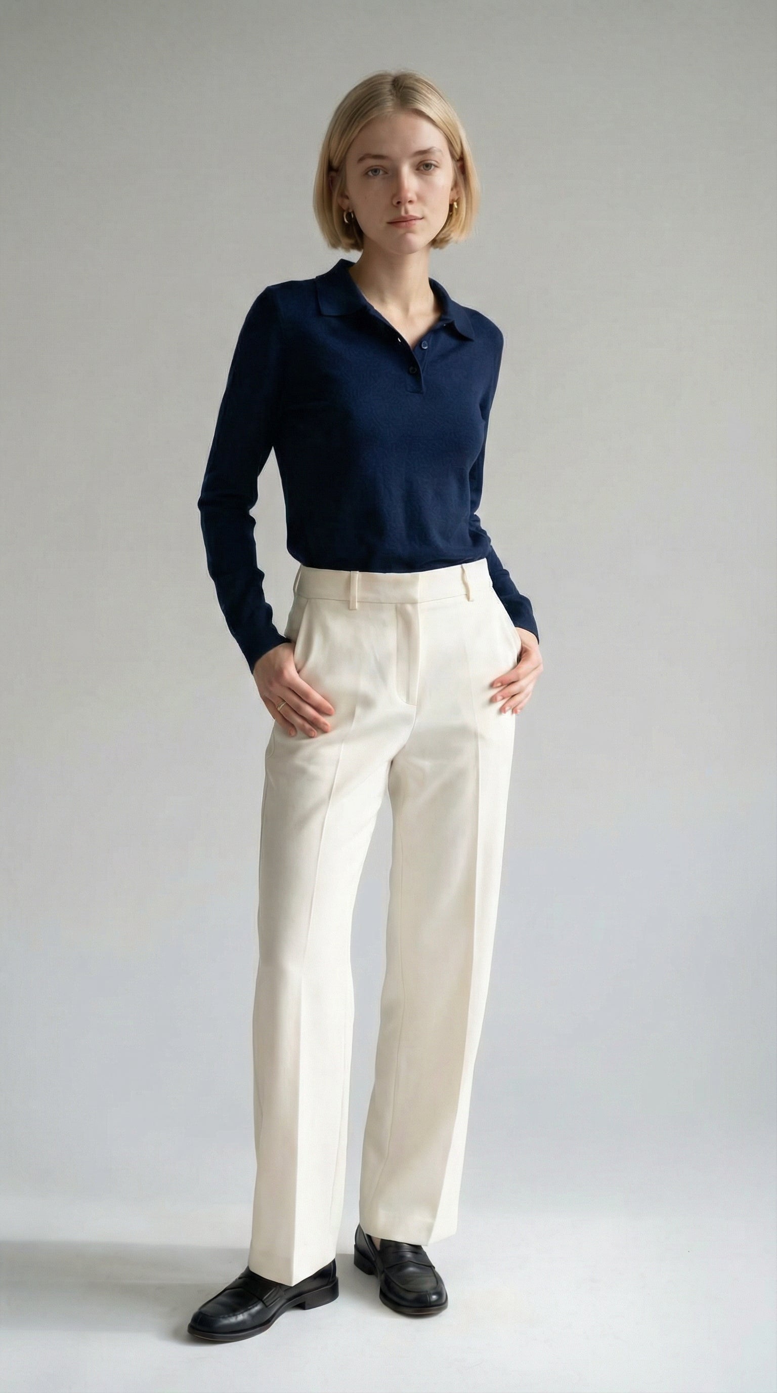 MONSEN Suitory Cotton-Blend Long-Sleeve Polo product image