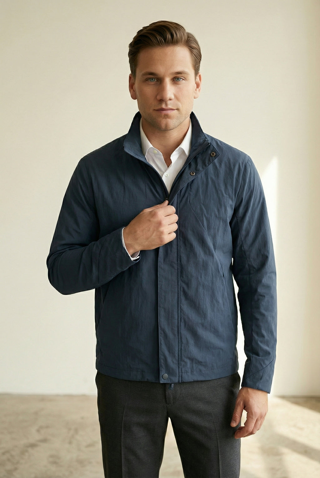 MONSEN Suitory Lightweight Windproof Twill Stand-Collar Jacket product image