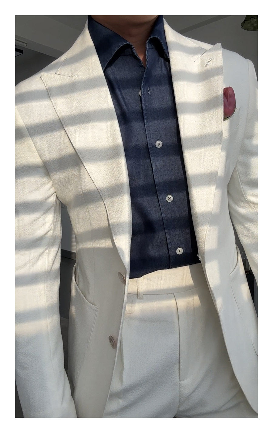 One-Piece Collar Denim Shirt