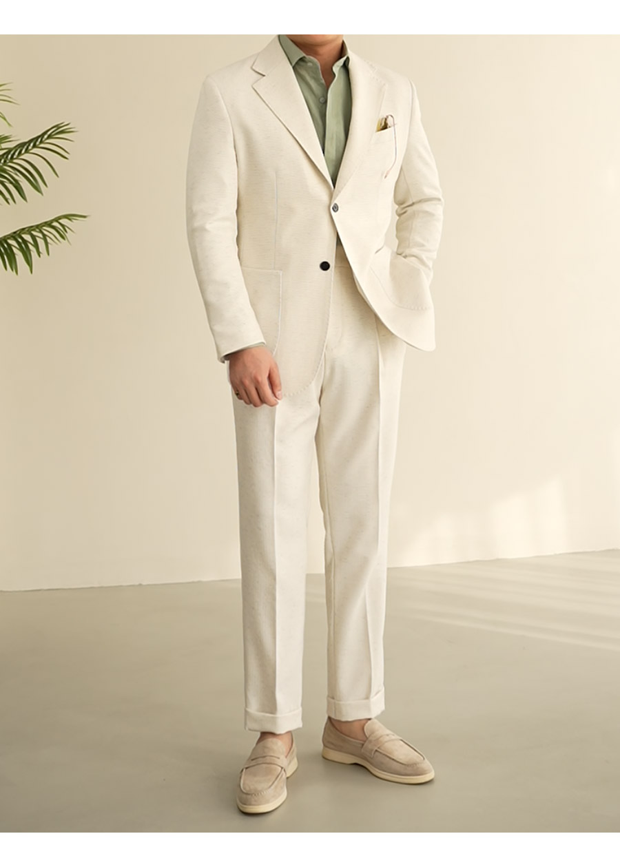 MONSEN Suitory Neapolitan Notch-Lapel Suit in Performance Blend product image