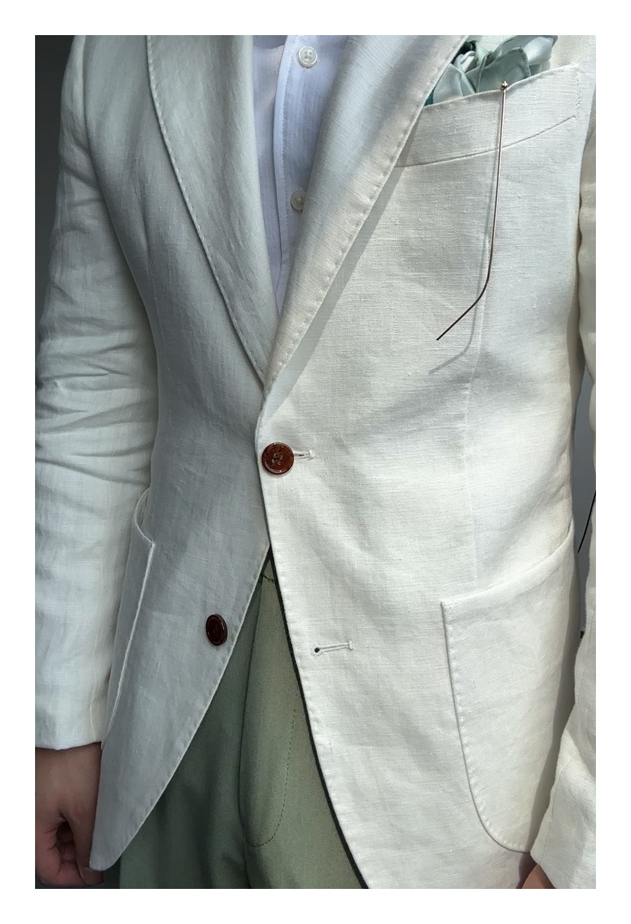 MONSEN Suitory SB, Slim 100% Linen Blazer product image