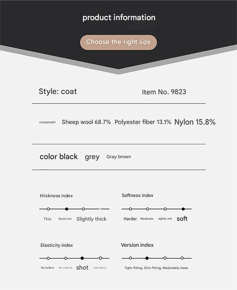 Goose-Down Liner Wool Overcoat