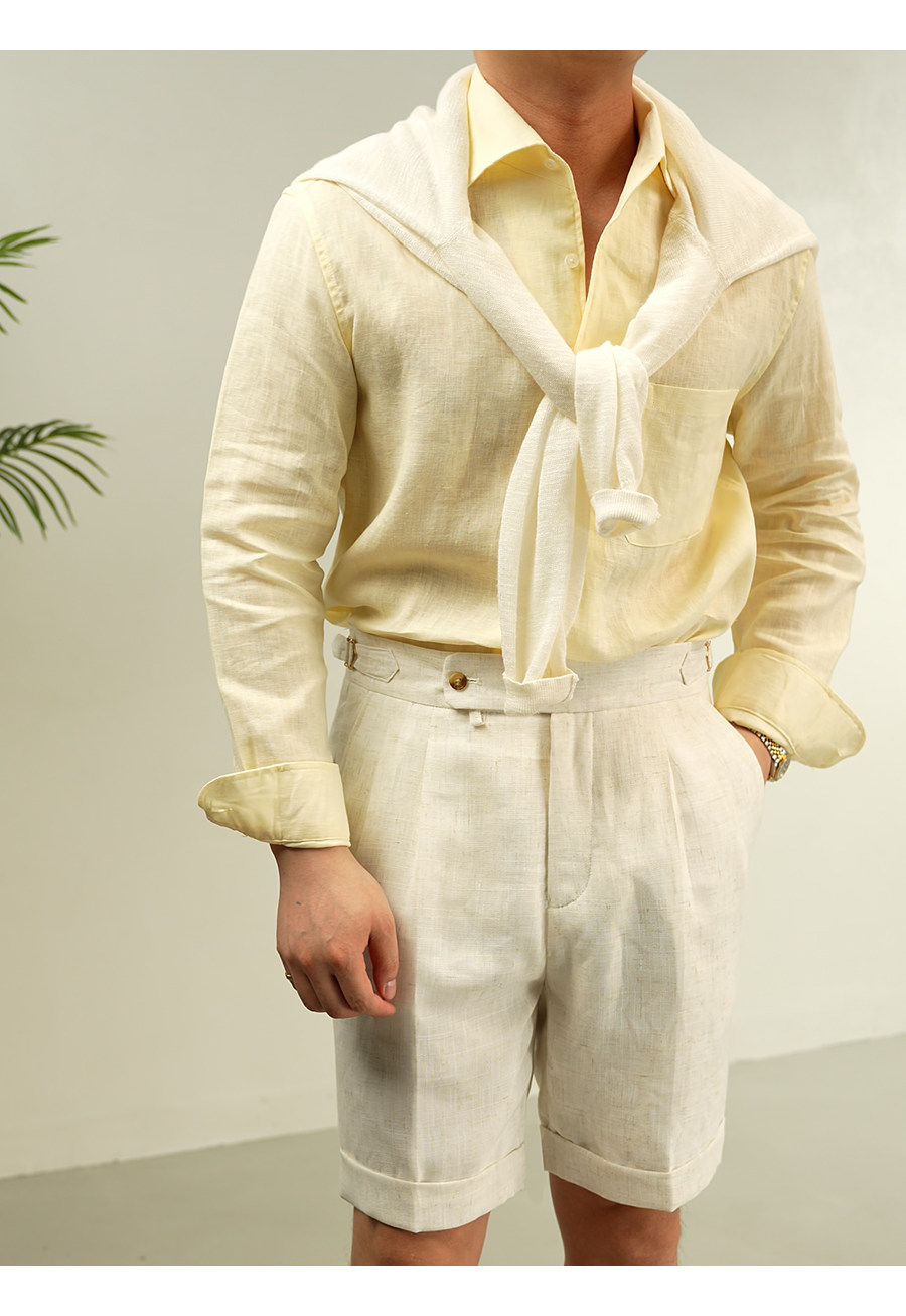MONSEN Suitory 100% Linen Relaxed Shirt product image