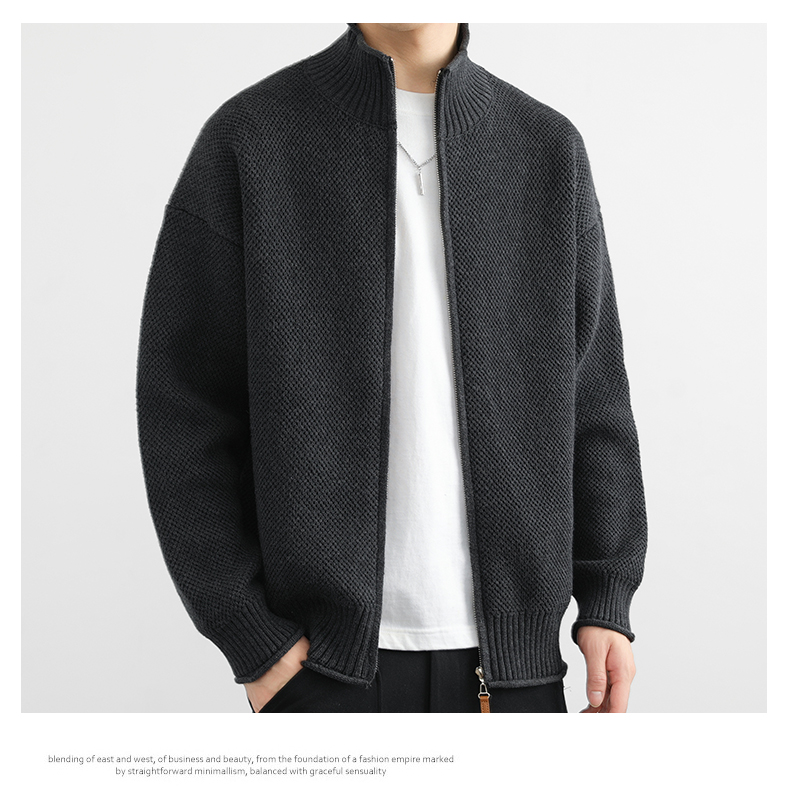 Cotton-Rich Knit Cardigan