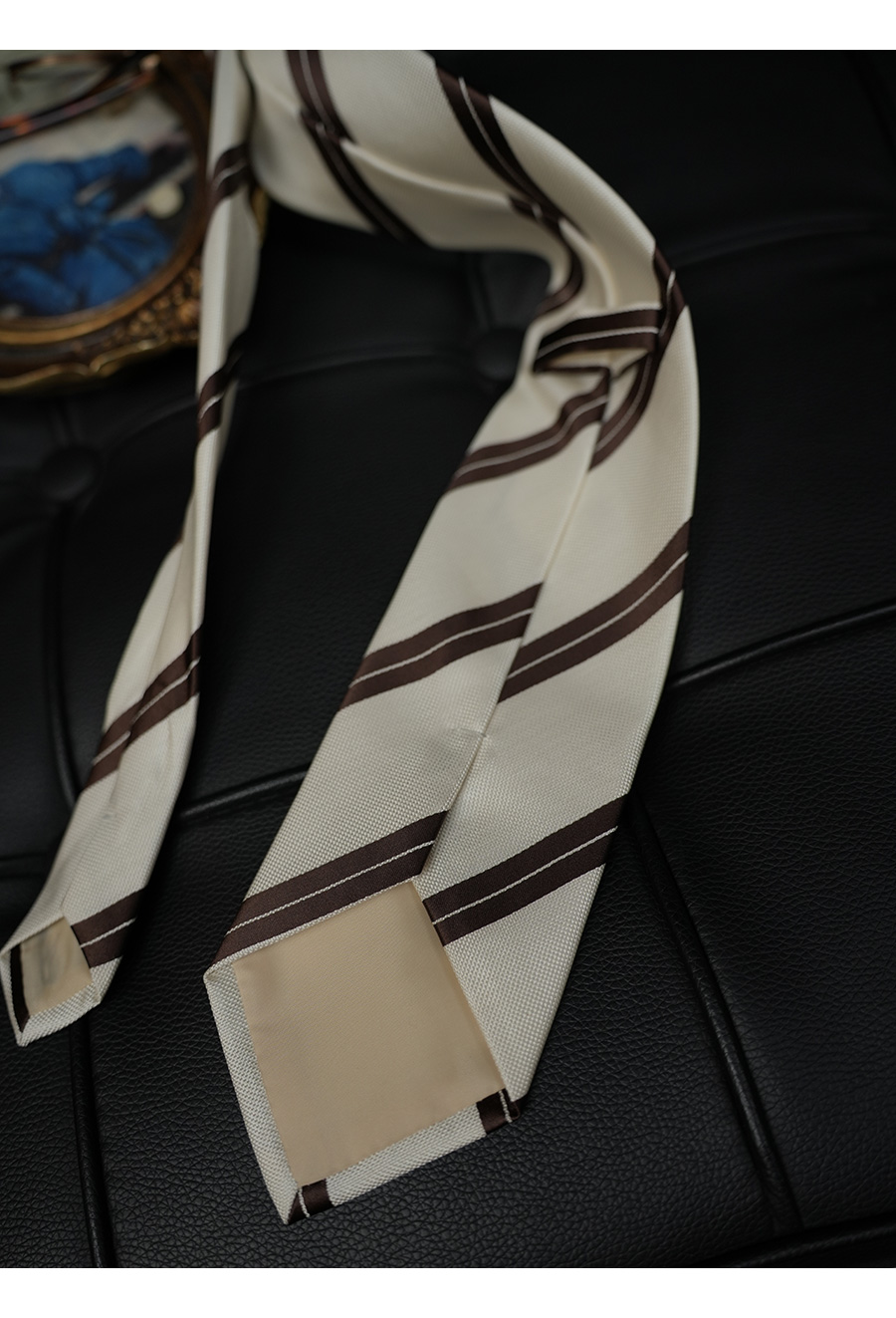 MONSEN Suitory Jacquard Striped Tie in Performance Blend product image