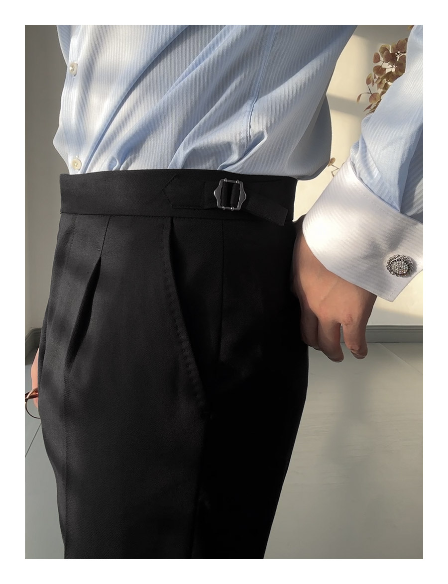 MONSEN Suitory Slim, Easy-Care Black Suit in Wool product image