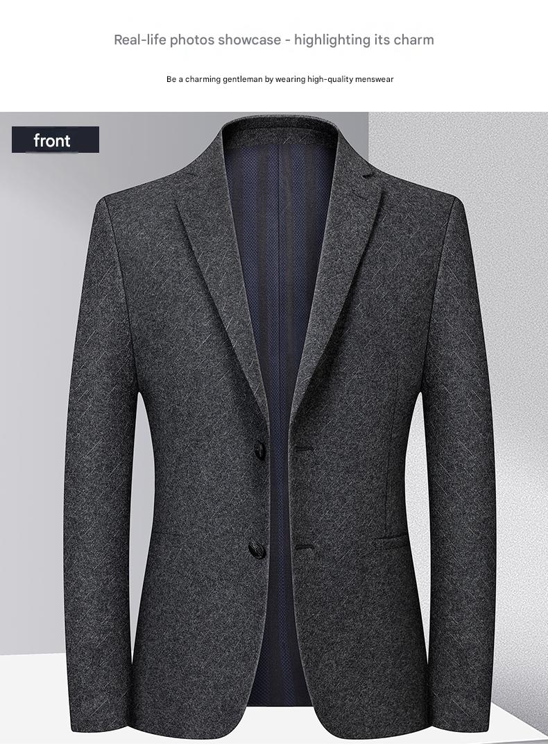 Wool Blend Single Blazer