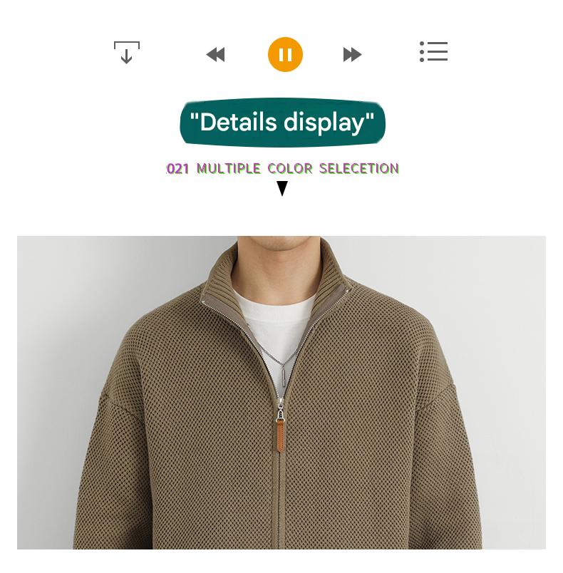 Cotton-Rich Knit Cardigan