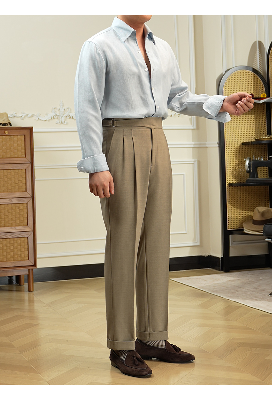Double-Pleated Trousers