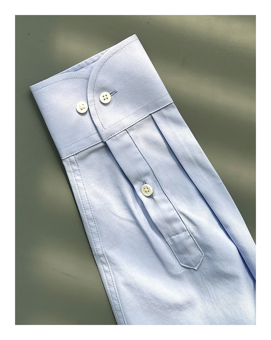 Vintage Rounded-Collar Dress Shirt