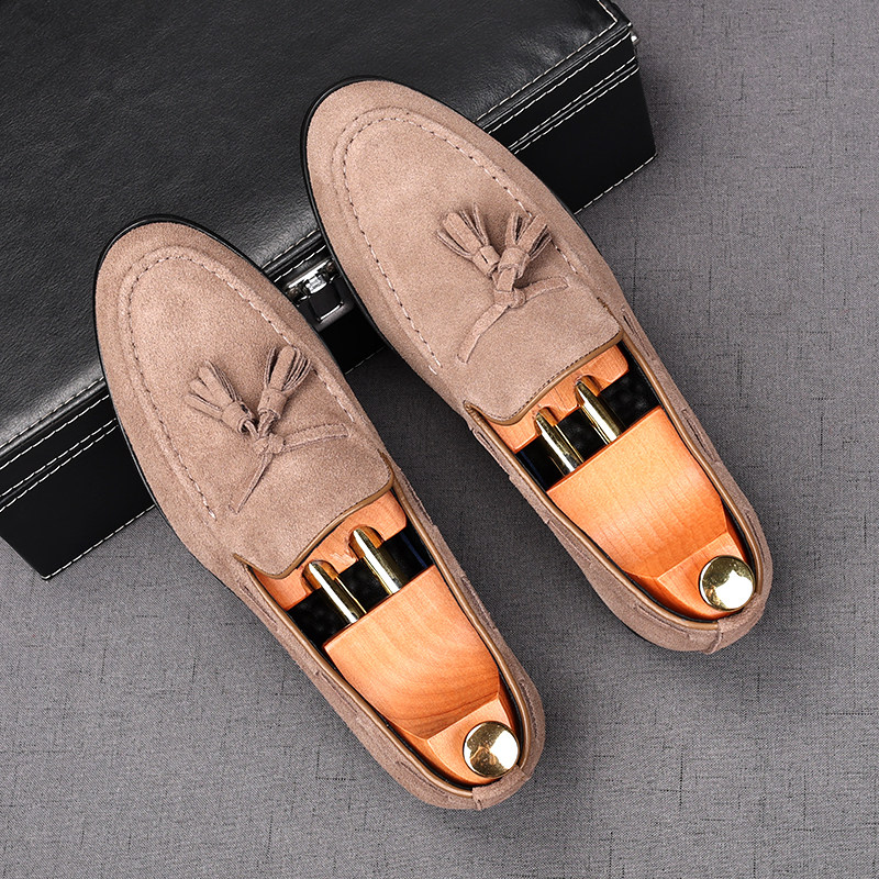 MONSEN Suitory Genuine Suede Tassel Loafers product image