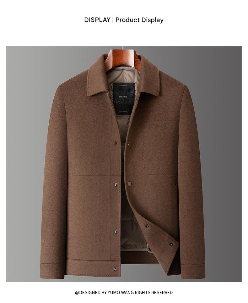 Detachable Down Liner Wool Coat