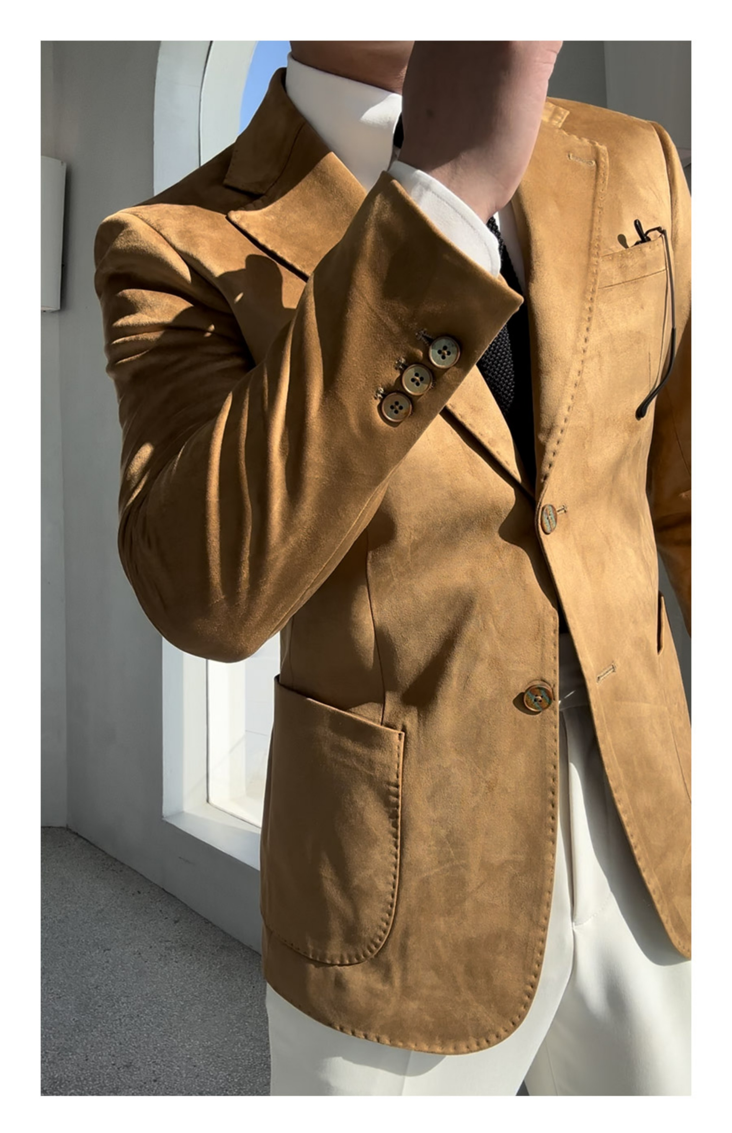 MONSEN Suitory Suede-Touch Blazer product image