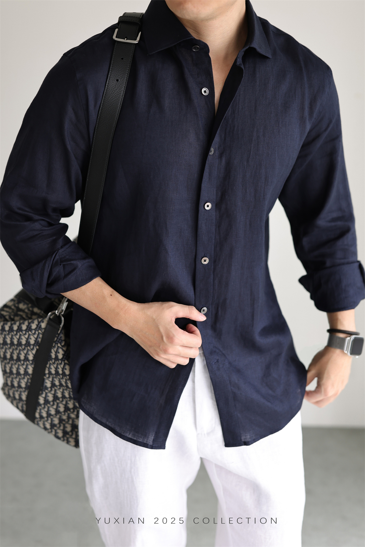 100% Linen Long-Sleeve Shirt