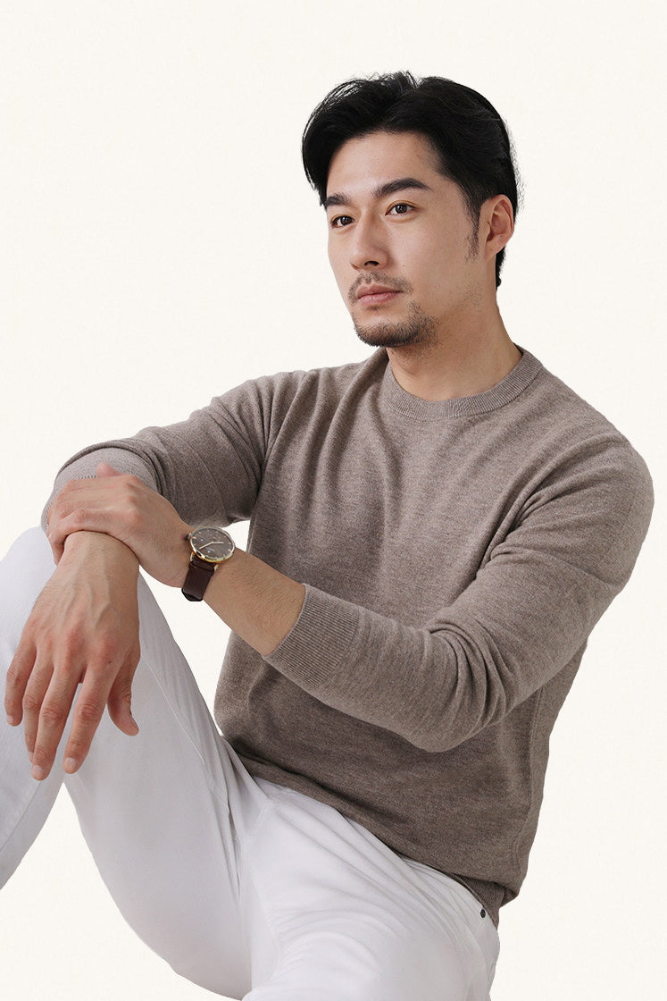 MONSEN Suitory 100% Wool Lightweight Crewneck Knit product image