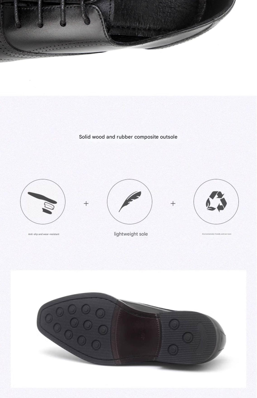 MONSEN Suitory Brogue Oxford Dress Shoes in Leather product image
