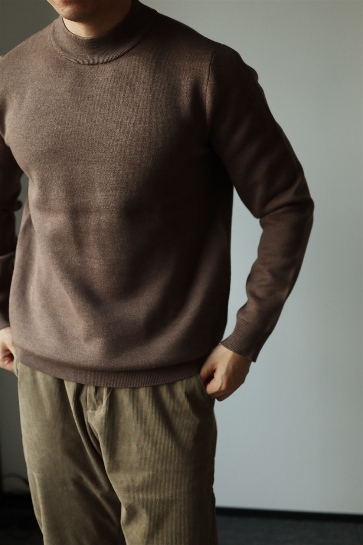 MONSEN Suitory Mid-Neck Ribbed Knit in Cotton product image