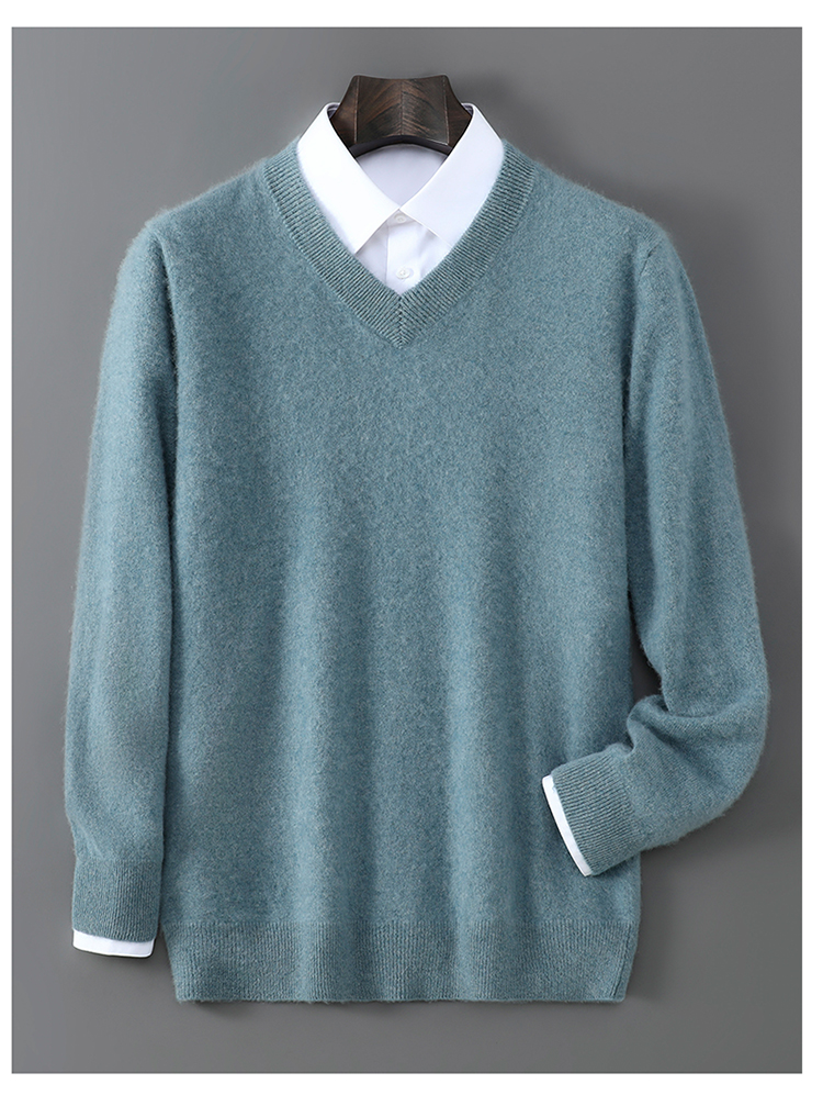 100% Wool V-Neck Sweater