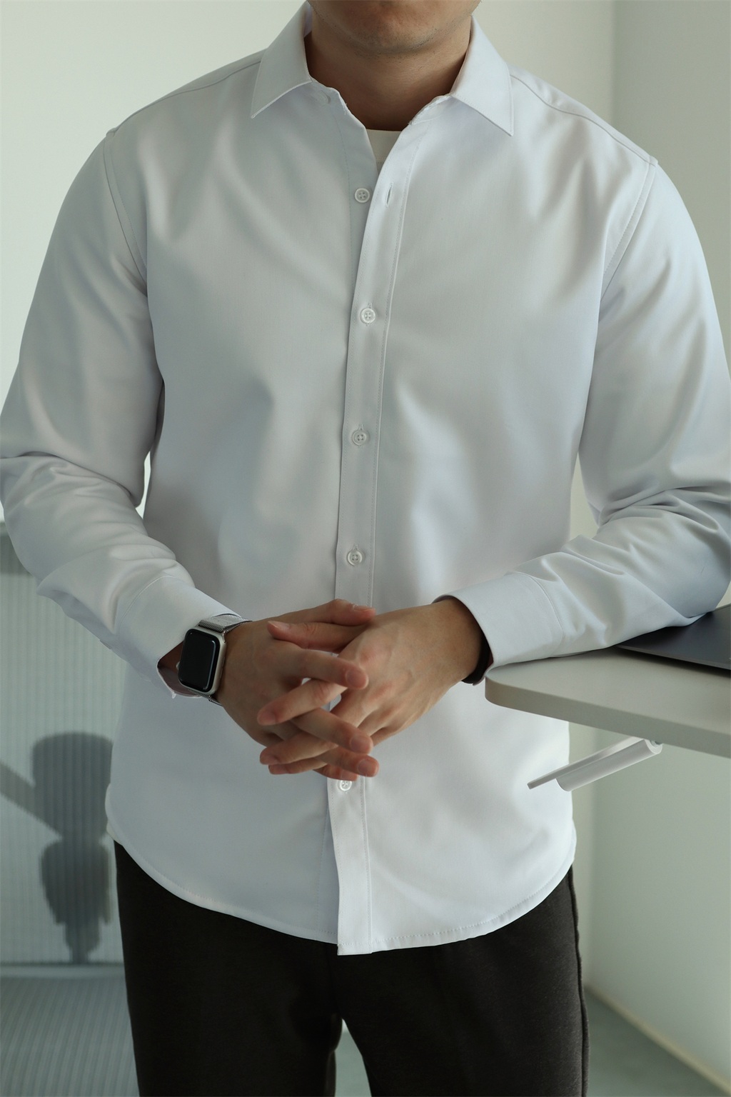 Non-Iron Fleece-Lined Stretch Shirt