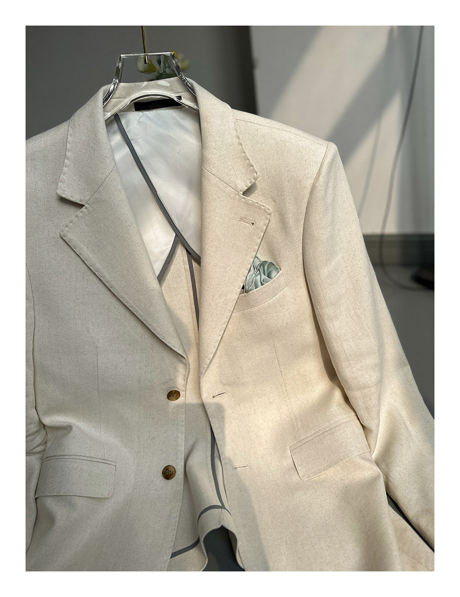 MONSEN Suitory Linen Half-Lined Single-Breasted Suit product image