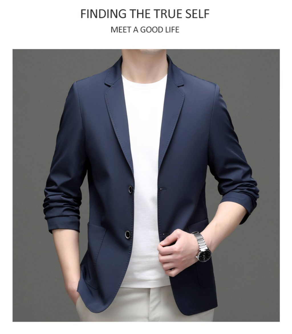 MONSEN Suitory Lightweight Anti-Wrinkle Blazer in Silk Blend product image