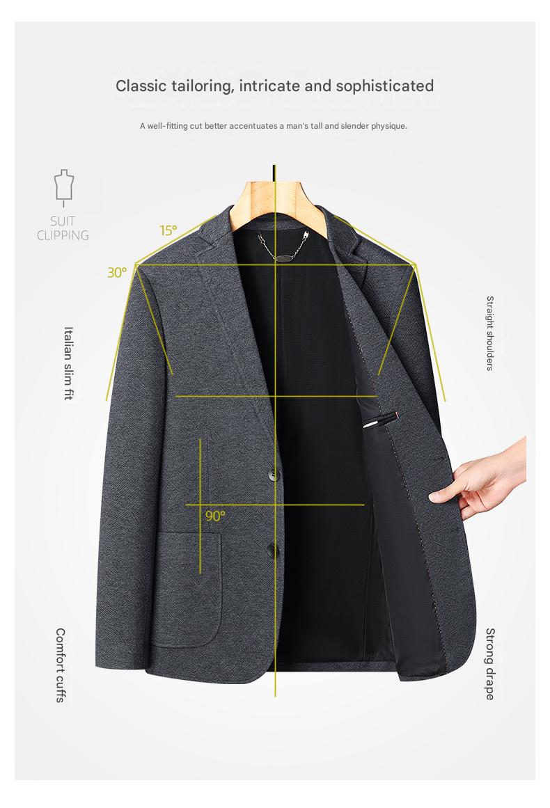 Wool Blend Single Blazer