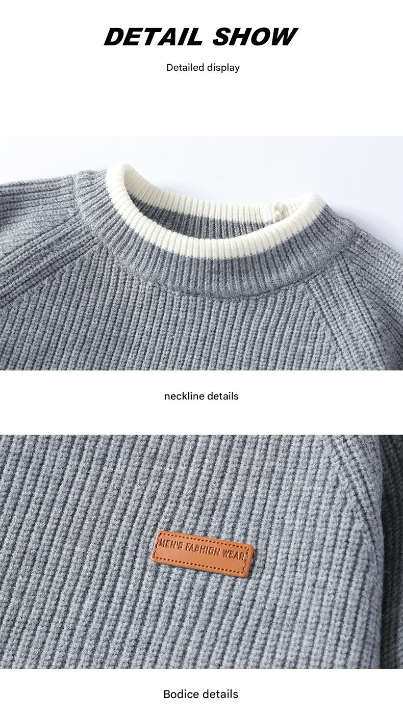 Faux Two-Piece Crewneck Sweater