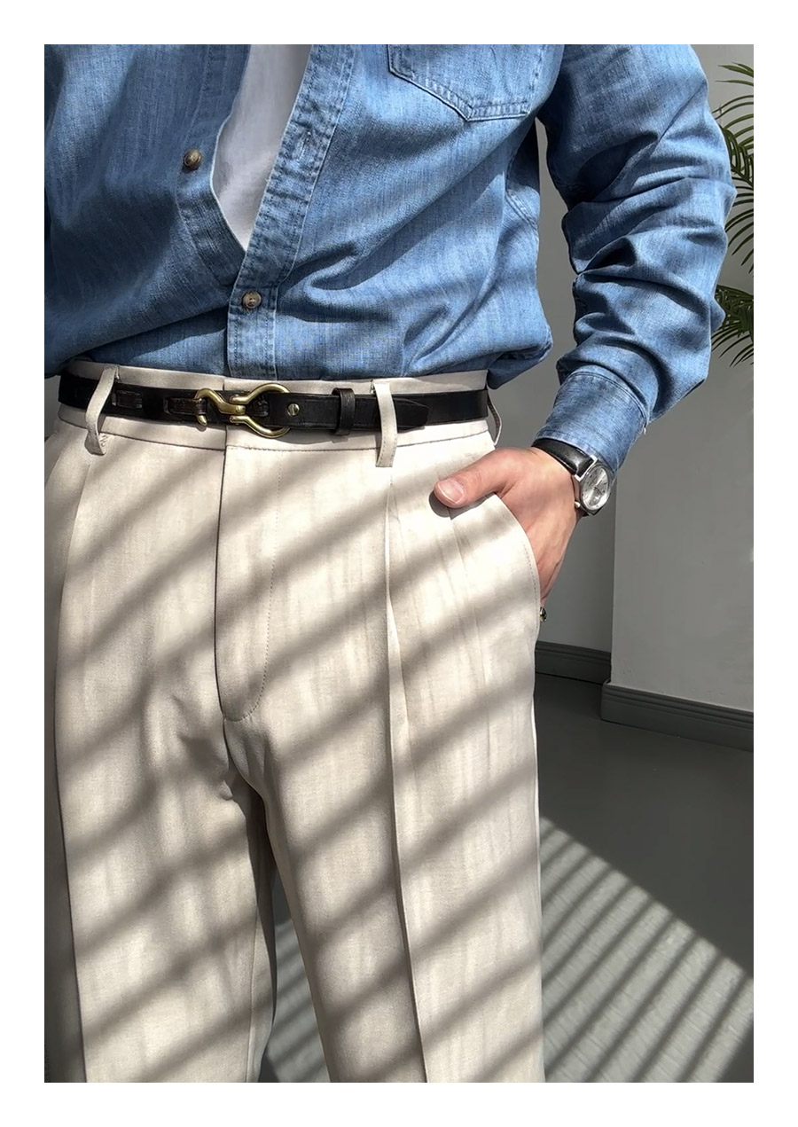 MONSEN Suitory Solid-Color Straight Pants in Performance Blend product image