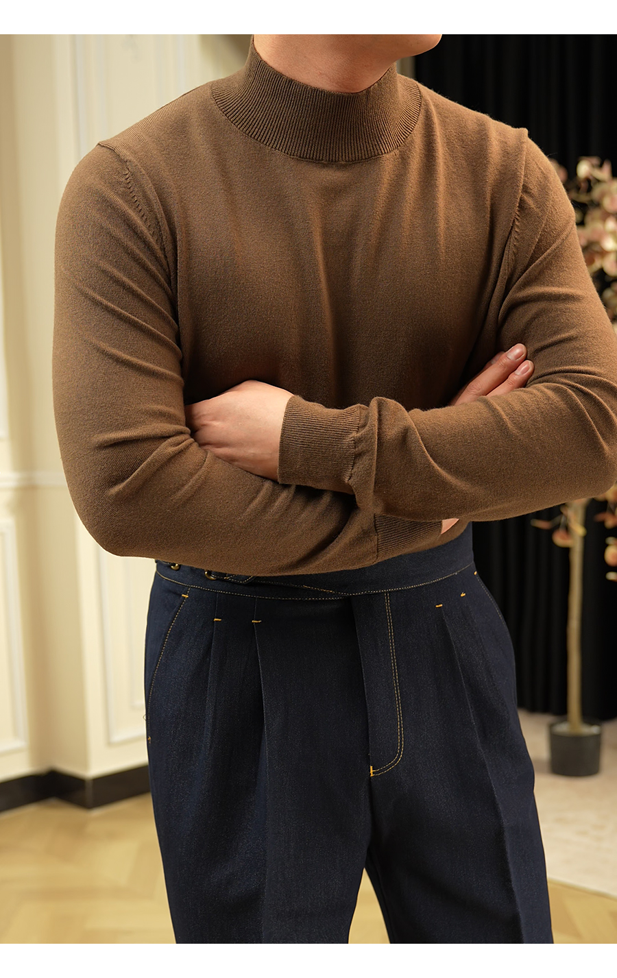 Half-Mock Knit Sweater