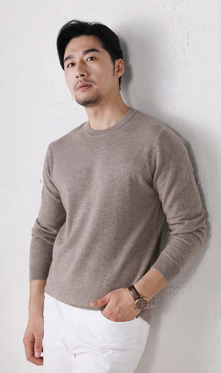 MONSEN Suitory 100% Wool Lightweight Crewneck Knit product image