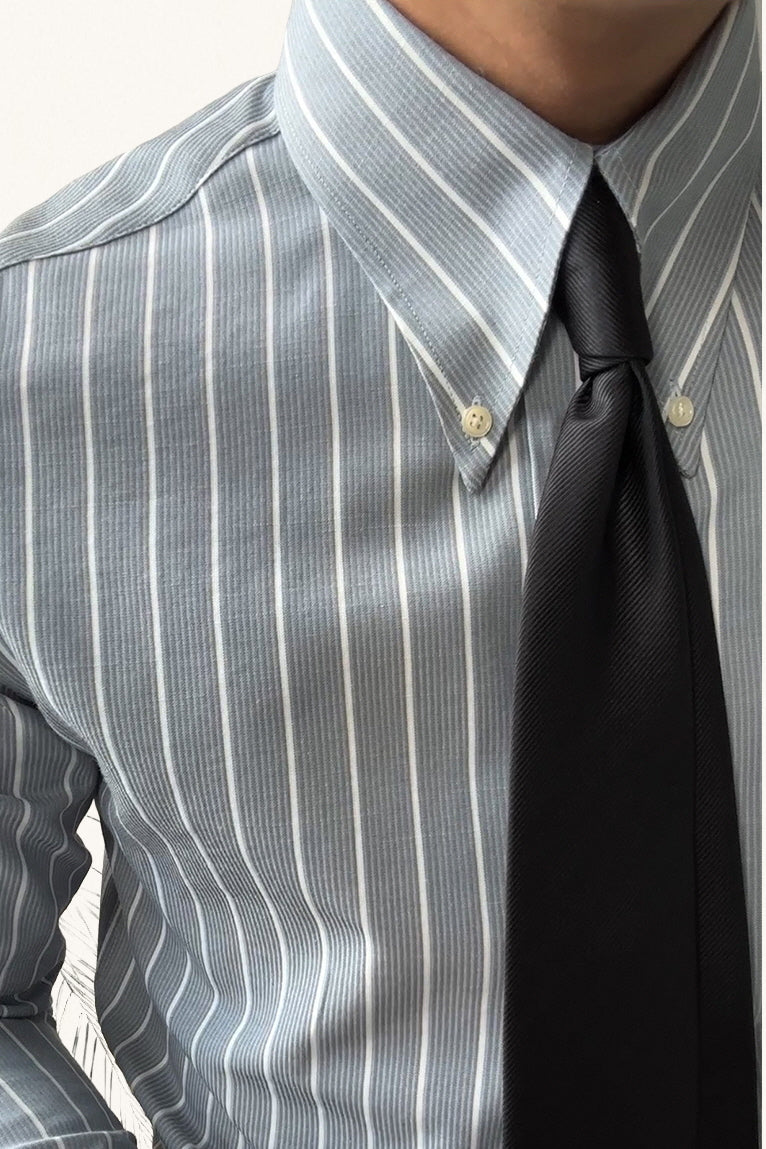 MONSEN Suitory Vintage Striped Dress Shirt in Cotton product image