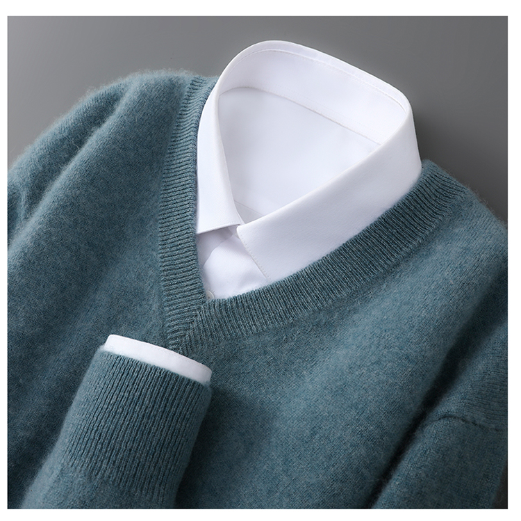100% Wool V-Neck Sweater