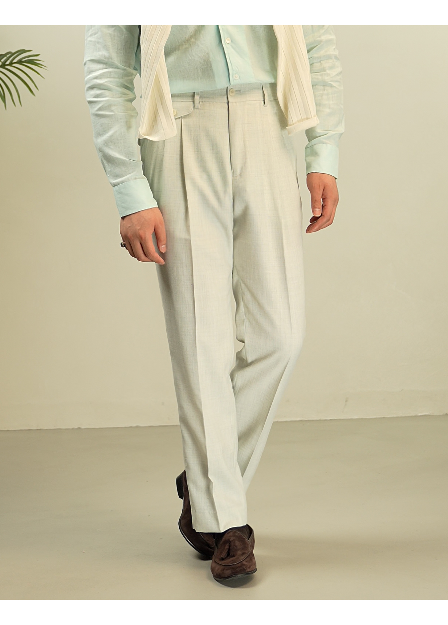 Wrinkle-Resistant Straight Trousers