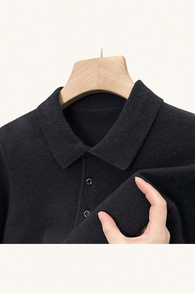 MONSEN Suitory AW Solid Polo Knit in Performance Blend product image