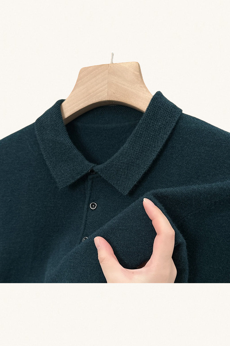 MONSEN Suitory AW Solid Polo Knit in Performance Blend product image