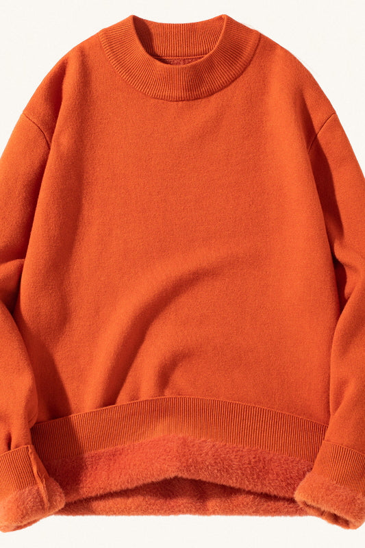 MONSEN Suitory Fleece-Lined Mock-Neck Sweater product image
