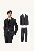 MONSEN Suitory Slim-Fit British Style Solid Suit in Performance Blend front view